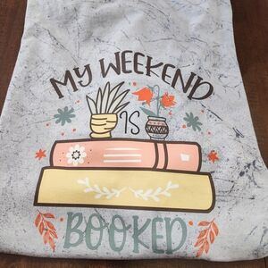 Blue T-shirt with Book Design